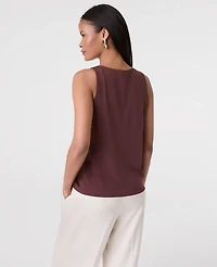 Ann Taylor Mixed Media V-Neck Shell Top Women's