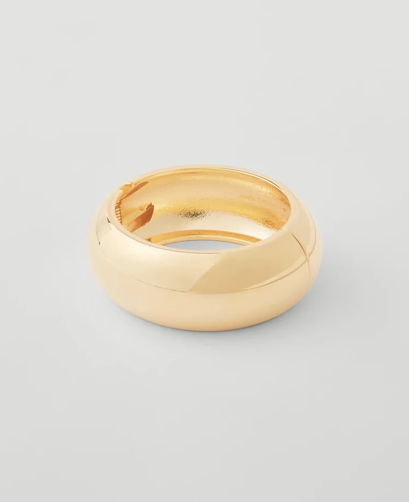 Ann Taylor Clean Metal Cuff Bracelet Goldtone Women's