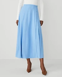 Ann Taylor Pleated Wrap Midi Skirt Women's