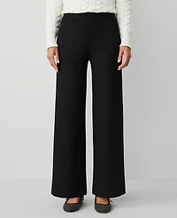 Ann Taylor Petite Weekend Collection Ponte Straight Leg Pant Size XS Black Women's