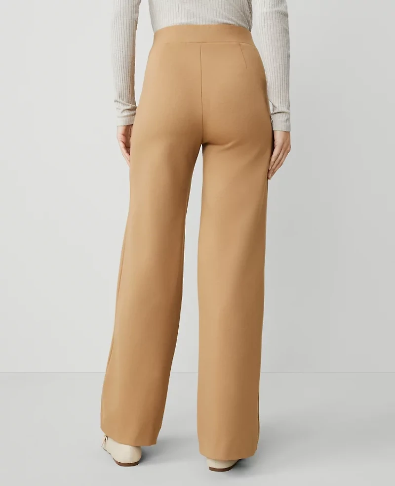 Ann Taylor Petite Weekend Collection Ponte Straight Leg Pant Size 2XS Perfect Camel Women's
