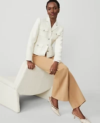 Ann Taylor Petite Weekend Collection Ponte Straight Leg Pant Size 2XS Perfect Camel Women's