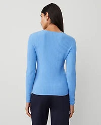 Ann Taylor Ribbed Boatneck Sweater XL Women's