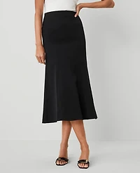 Ann Taylor Trumpet Midi Skirt Size 6 Black Women's