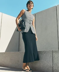 Ann Taylor Trumpet Midi Skirt Size 6 Black Women's