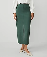 Ann Taylor Ponte Pocket Maxi Skirt Dried Cilantro Women's