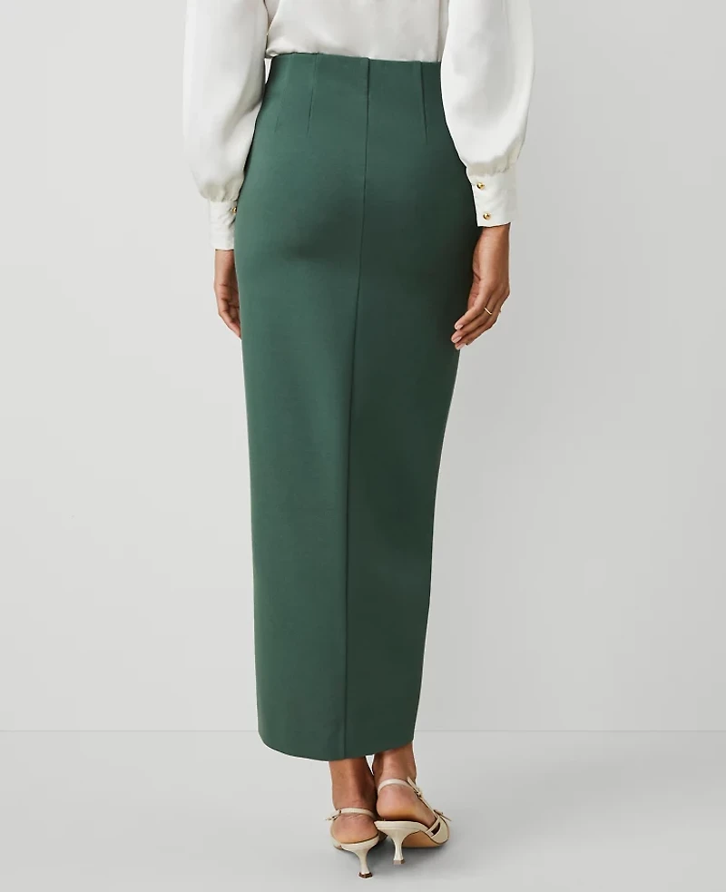 Ann Taylor Ponte Pocket Maxi Skirt Dried Cilantro Women's