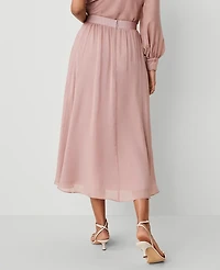 Ann Taylor Studio Collection Silk Ballerina Skirt Size 10 Natural Rose Women's