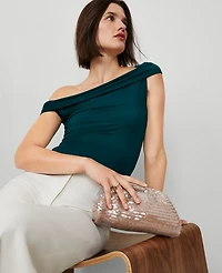 Ann Taylor Asymmetric One-Shoulder Top Women's