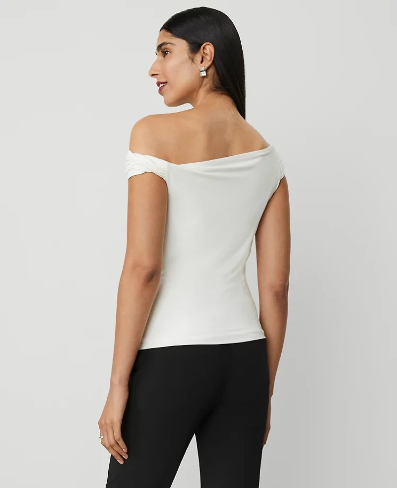 Ann Taylor Asymmetric One-Shoulder Top Women's
