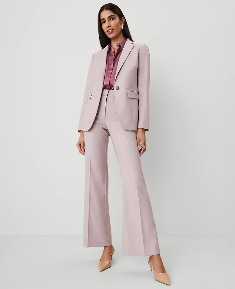 Ann Taylor The Flare Trouser Pant Size 8 Rosy Mauve Women's