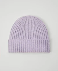 Ann Taylor Ribbed Beanie Purple Lilac Women's