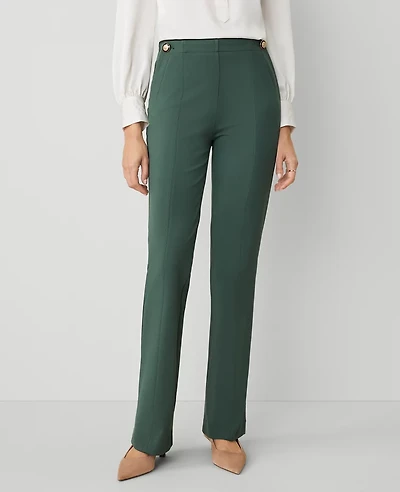 Ann Taylor The Skinny Flare Trouser Pant in Ponte — Curvy Fit Size 6 Dried Cilantro Women's