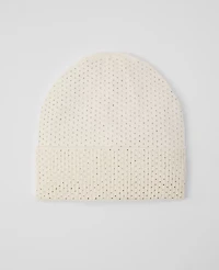Ann Taylor Glitz Beanie Winter White Women's