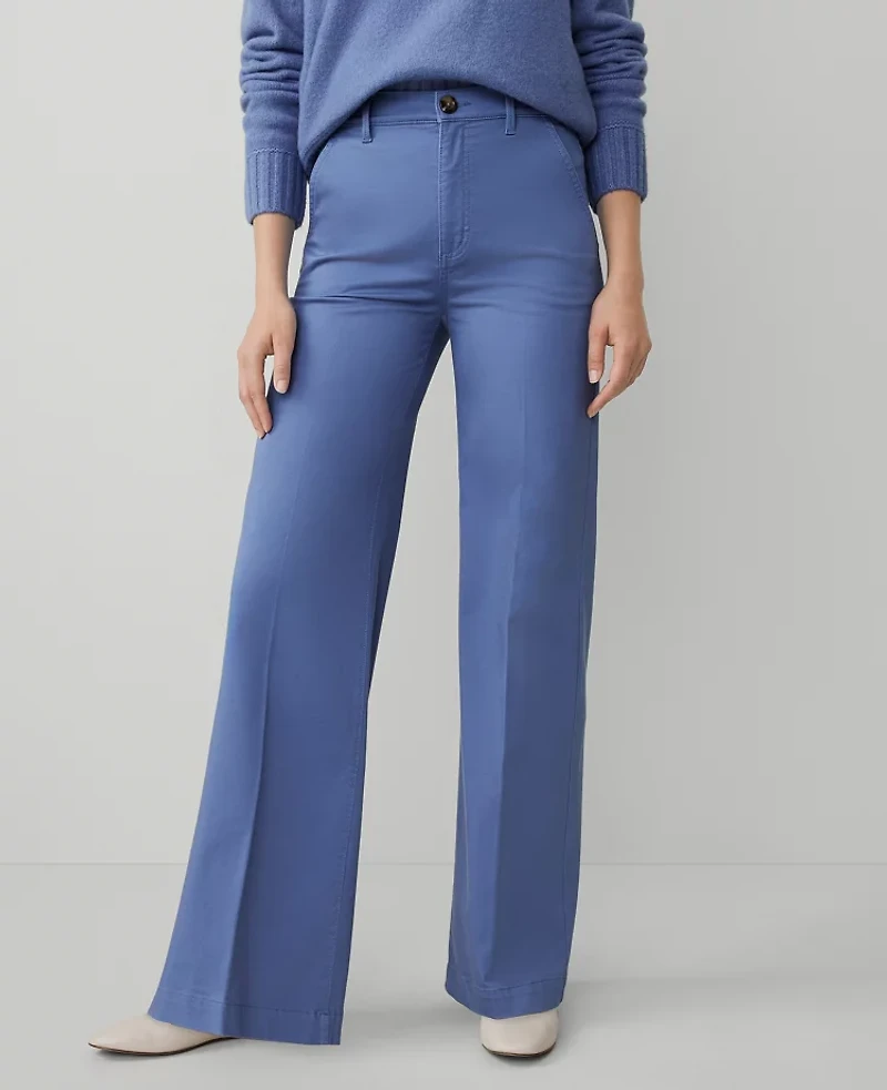 Ann Taylor Weekend Collection Trouser Pant Sateen Women's