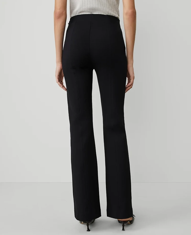 Ann Taylor The Skinny Flare Trouser Pant Ponte Black Women's
