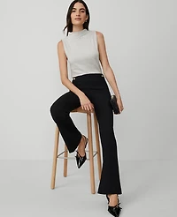 Ann Taylor The Skinny Flare Trouser Pant Ponte Black Women's