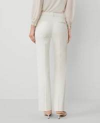 Ann Taylor The Petite Sophia Straight Pant in Flannel — Curvy Fit Size 12 Oatmeal Melange Women's