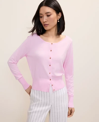 Ann Taylor Scoop Neck Cardigan Women's