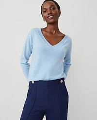 Ann Taylor Cashmere V-Neck Sweater Women's