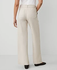 Ann Taylor Weekend Collection Belted Utility Pant Tahini Women's