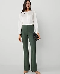 Ann Taylor The Petite Skinny Flare Trouser Pant in Ponte Size 6 Dried Cilantro Women's