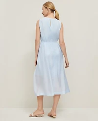 Ann Taylor Crew Neck Pocket Dress Size Medium Zephyr Blue Women's