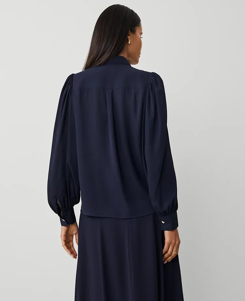 Ann Taylor Petite Utility Shirt Size 2XS Night Sky Women's