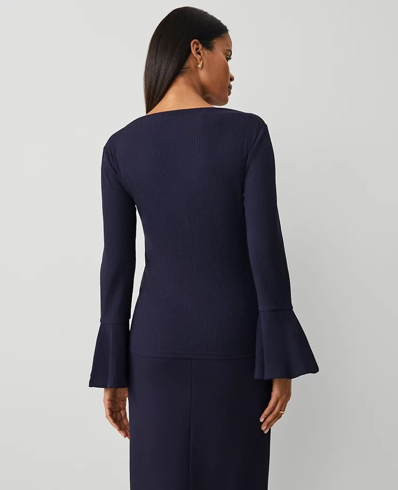 Ann Taylor Bell Sleeve Top Night Sky Women's