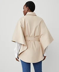 Ann Taylor Trench Poncho Size XS/S Toasted Oat Women's