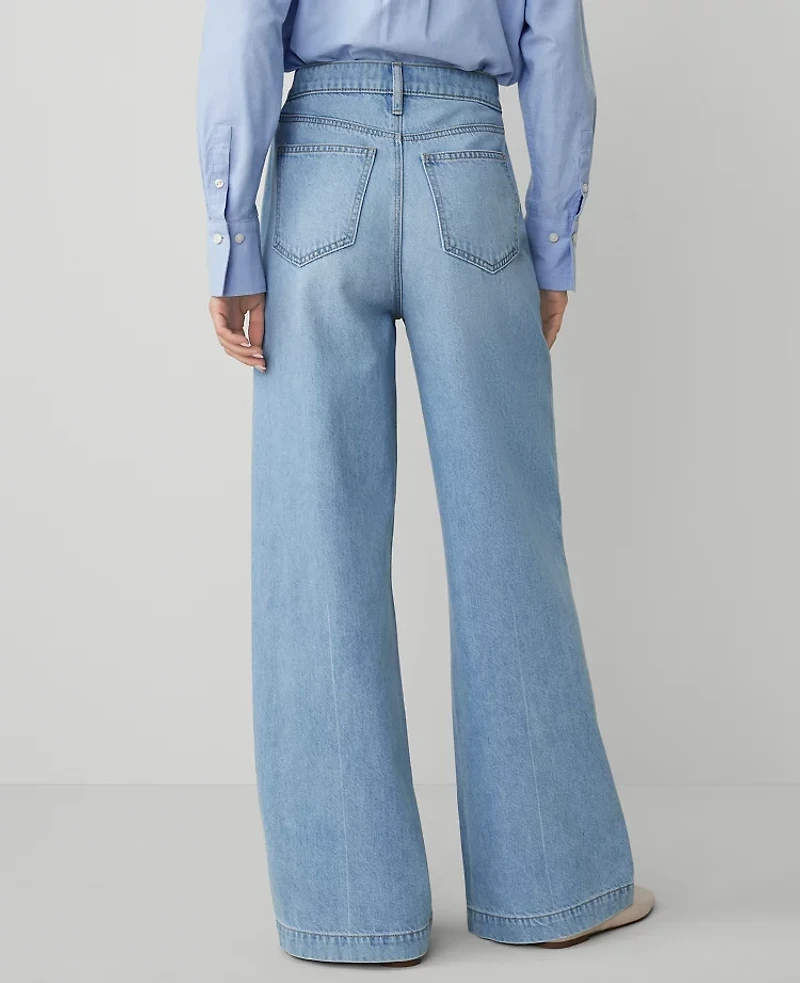 Ann Taylor The Petite Trouser Jean Size 12 Light Wash Women's