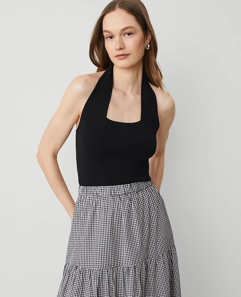 Ann Taylor Halter Sweater Black Women's