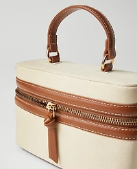 Ann Taylor Weekend Collection Canvas Jewelry Bag Natural Women's