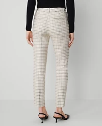 Ann Taylor The Eva Ankle Pant in Stretch Cotton — Curvy Fit Size 6 Ivory Combo Women's