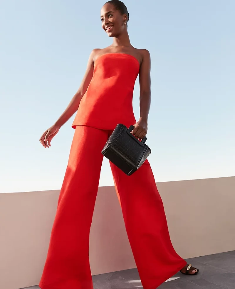 Ann Taylor The Statement Palazzo Pant Linen Blend Women's