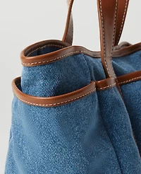 Ann Taylor Weekend Collection Denim Mini Tote Bag Soft Denim Blue Women's