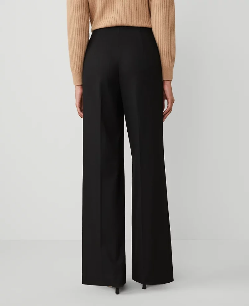 Ann Taylor The Petite Button Trim Sailor Wide-Leg Pant — Curvy Fit Women's