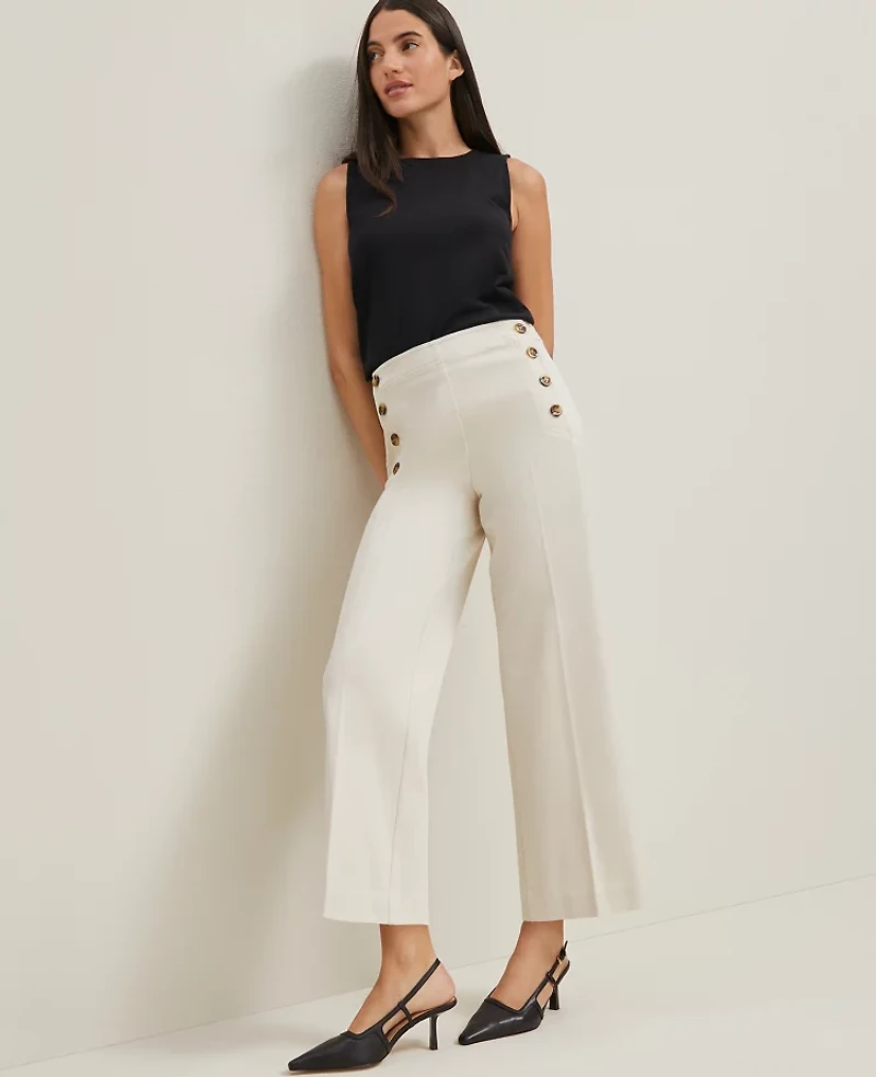 Ann Taylor The Tall Sailor Grace Straight Pant Sand Shell Women's