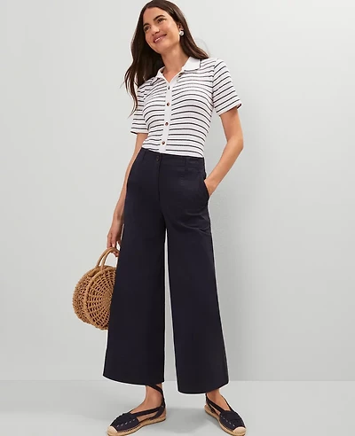 Ann Taylor Weekend Collection Wide-Leg Ankle Pant Women's