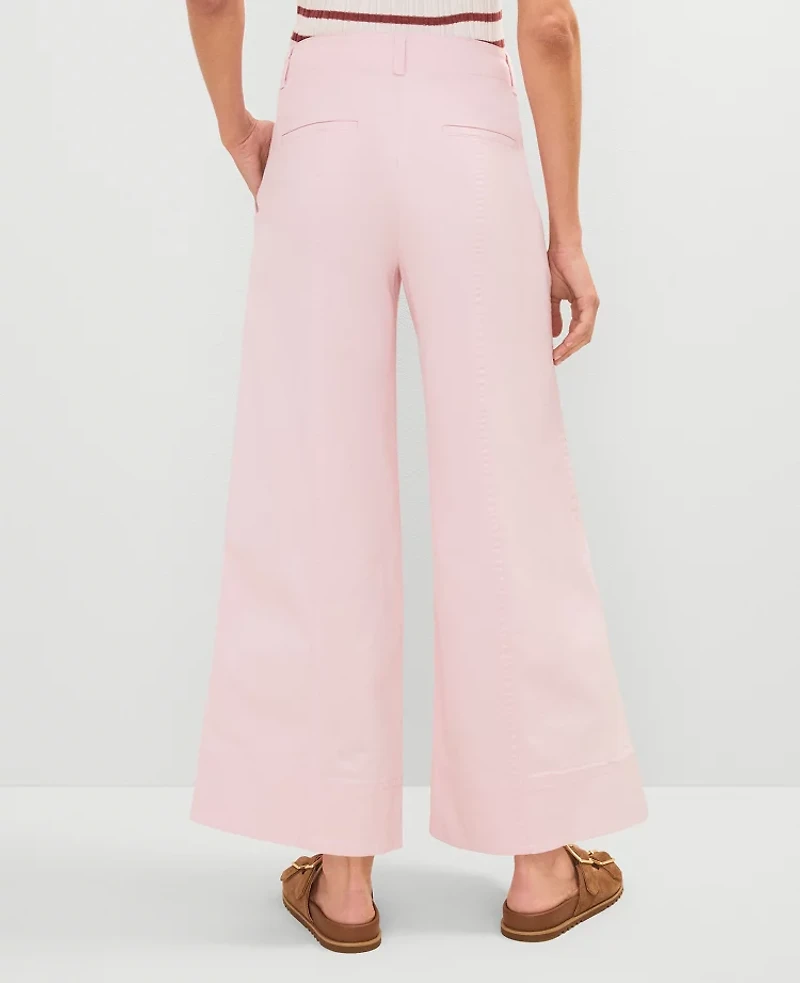Ann Taylor Weekend Collection Wide-Leg Ankle Pant Women's