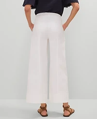Ann Taylor Weekend Collection Wide-Leg Ankle Pant Size 12 White Women's