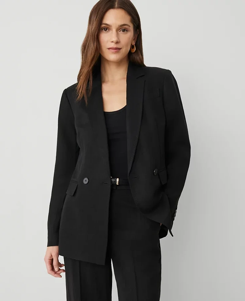 Ann Taylor The Petite Crosby Blazer Black Women's