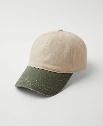 Ann Taylor Weekend Collection Colorblock Baseball Cap Women's