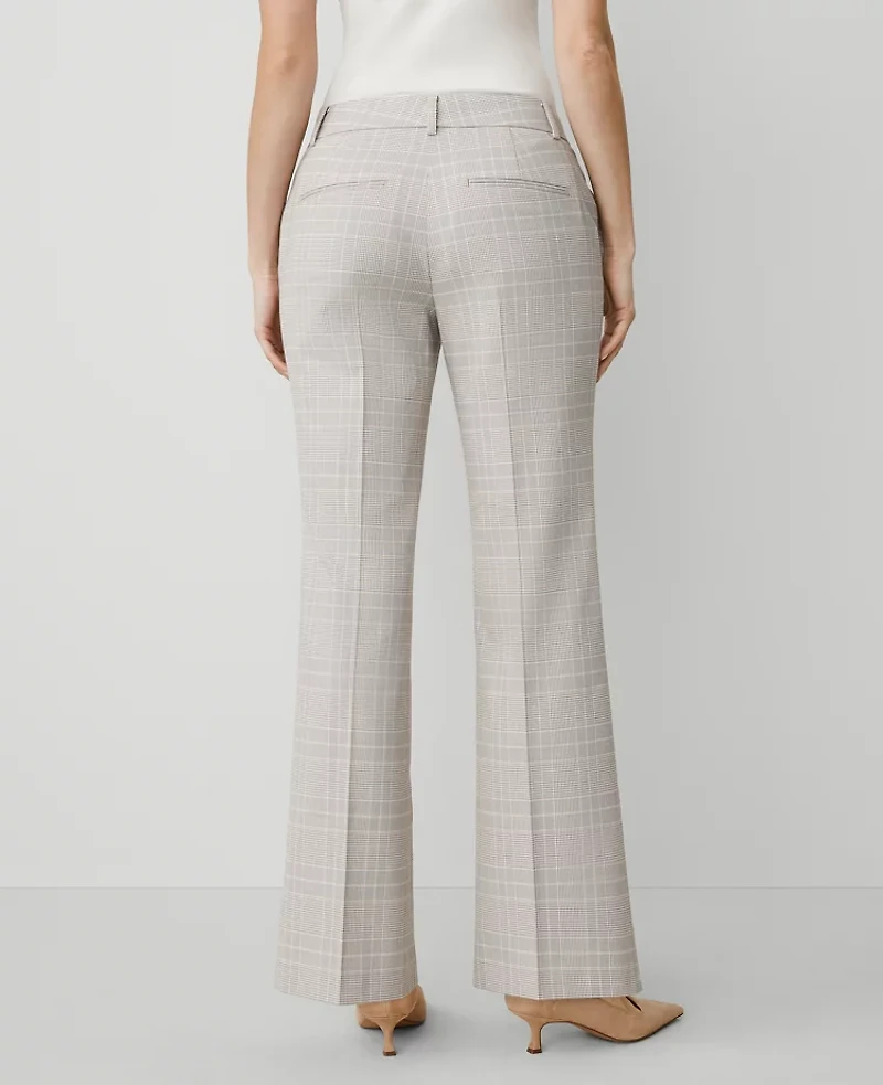 Ann Taylor The Jayne Trouser Plaid - Curvy Fit Cashew Beige Women's