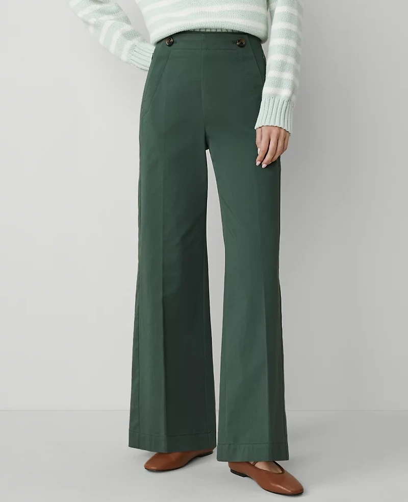 Ann Taylor Petite Weekend Collection Wide-Leg Sailor Pant Women's