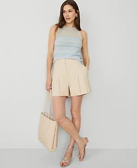 Ann Taylor The Pleated Short Sateen Women's
