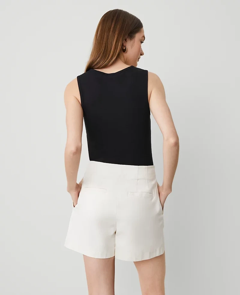 Ann Taylor The Pleated Short Sateen Women's