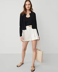 Ann Taylor The Pleated Short Sateen Women's