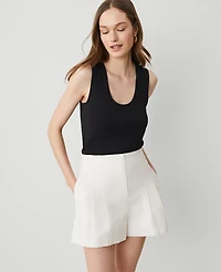 Ann Taylor The Pleated Short Sateen Women's