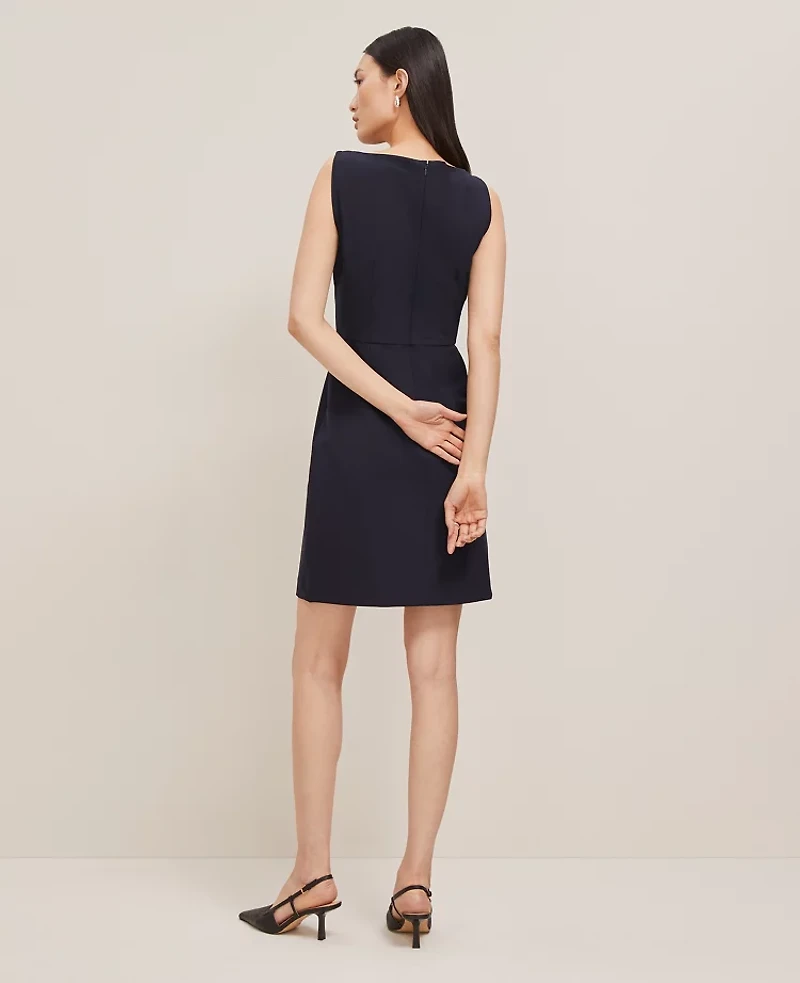 Ann Taylor The Petite Boatneck Dress Seasonless Stretch Women's